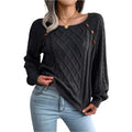 Pull en maille à col carré avec boutons, hauts chauds à manches longues pour femmes, vêtements d'hiver