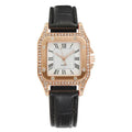 Montre à strass carrés pour femme