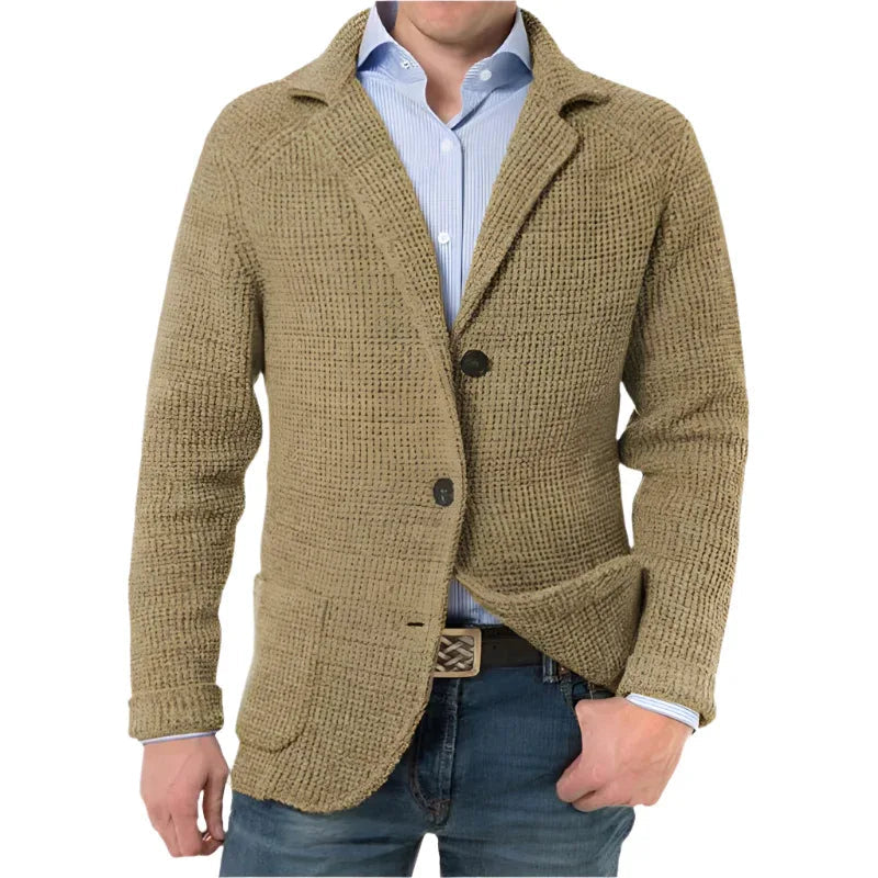 Gilet à col montant en tricot décontracté