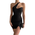 Stilvolles, sexy Neckholder-Kleid mit seitlichem Schlitz für Damen