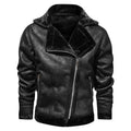 Blouson en cuir d'hiver chaud et épais pour homme