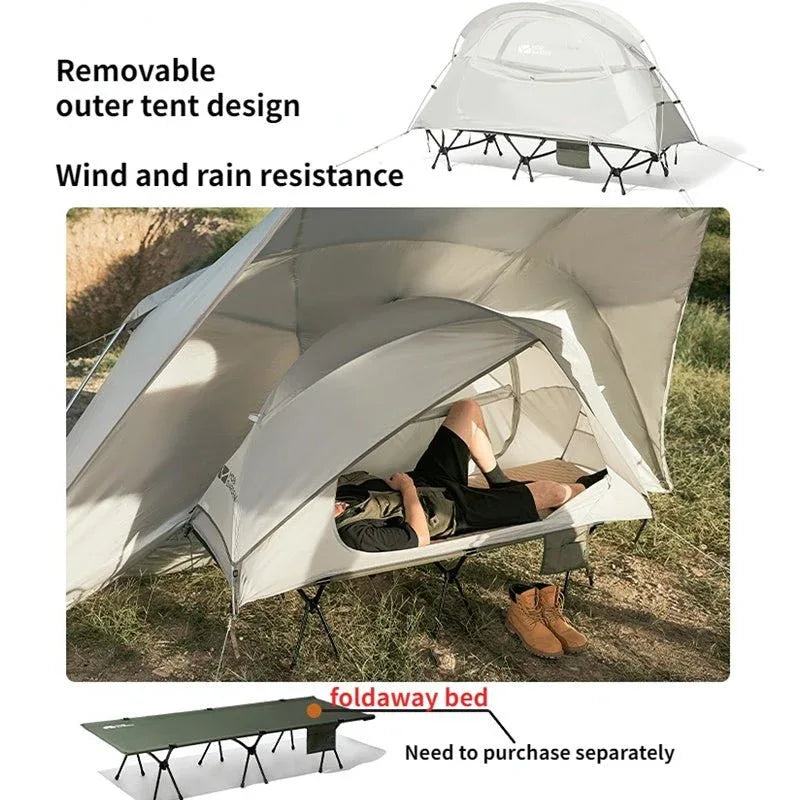 Tente de camping individuelle ultra-légère, pliable, imperméable et coupe-vent