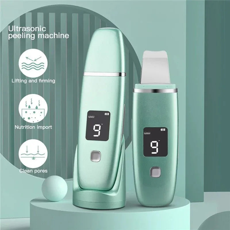 Ultraschall-Vibrations-Mitesser- und Akne-Entferner Tiefenreinigender Gesichtsreiniger mit Peeling-Spatel