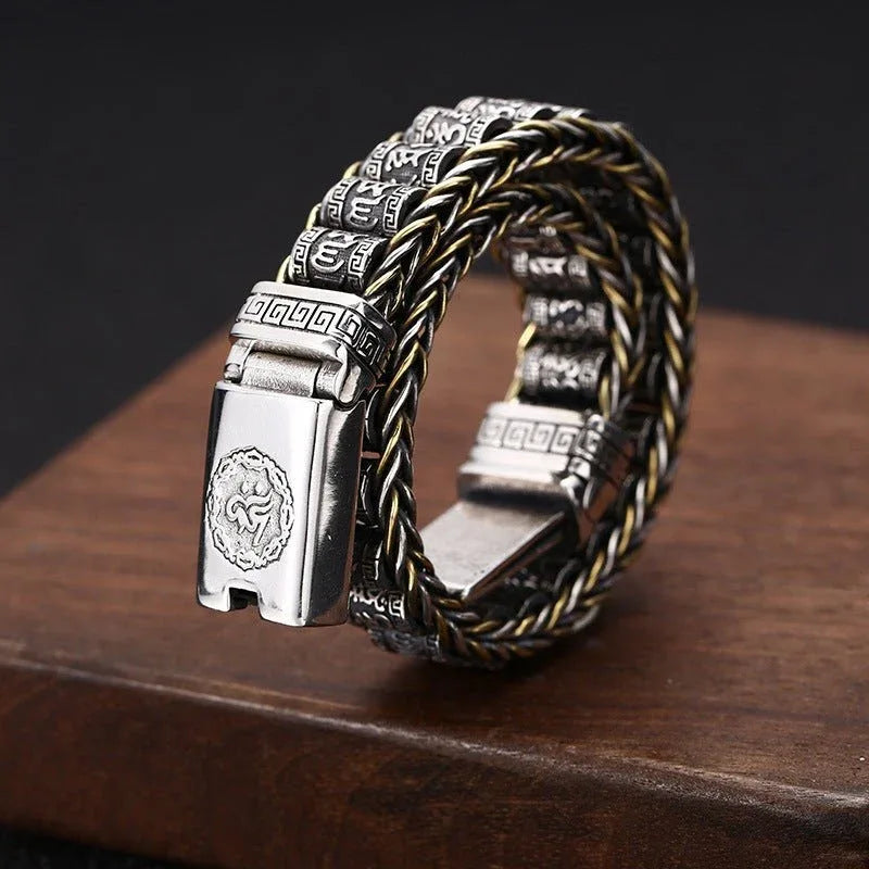 Unisex 925er Silber Drehperlenarmband