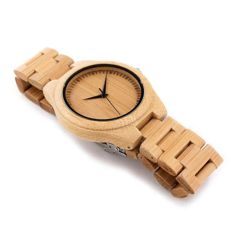 Montre unisexe en bois de bambou