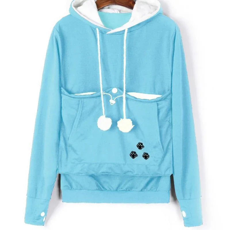 Unisex Katzen-Haustier Großer Beutel-Kapuzenpullover für Katzenliebhaber