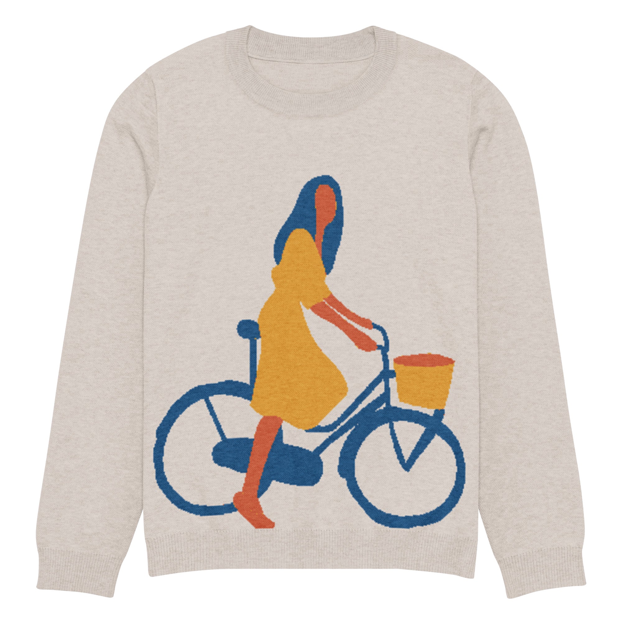 Knitted crew neck sweater