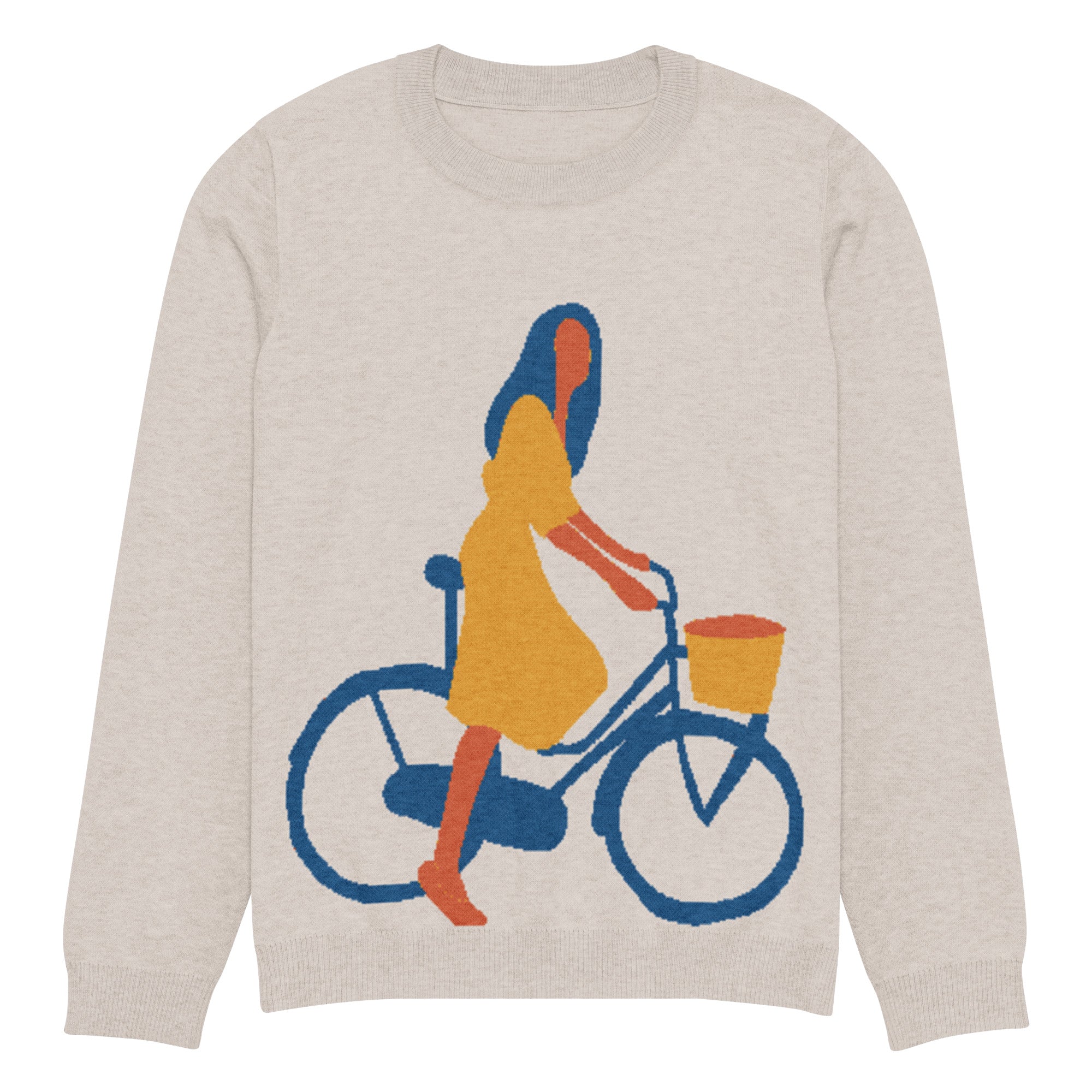 Knitted crew neck sweater
