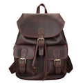 Unisex Leder Rucksack für Freizeit und Reisen mit großem Fassungsvermögen
