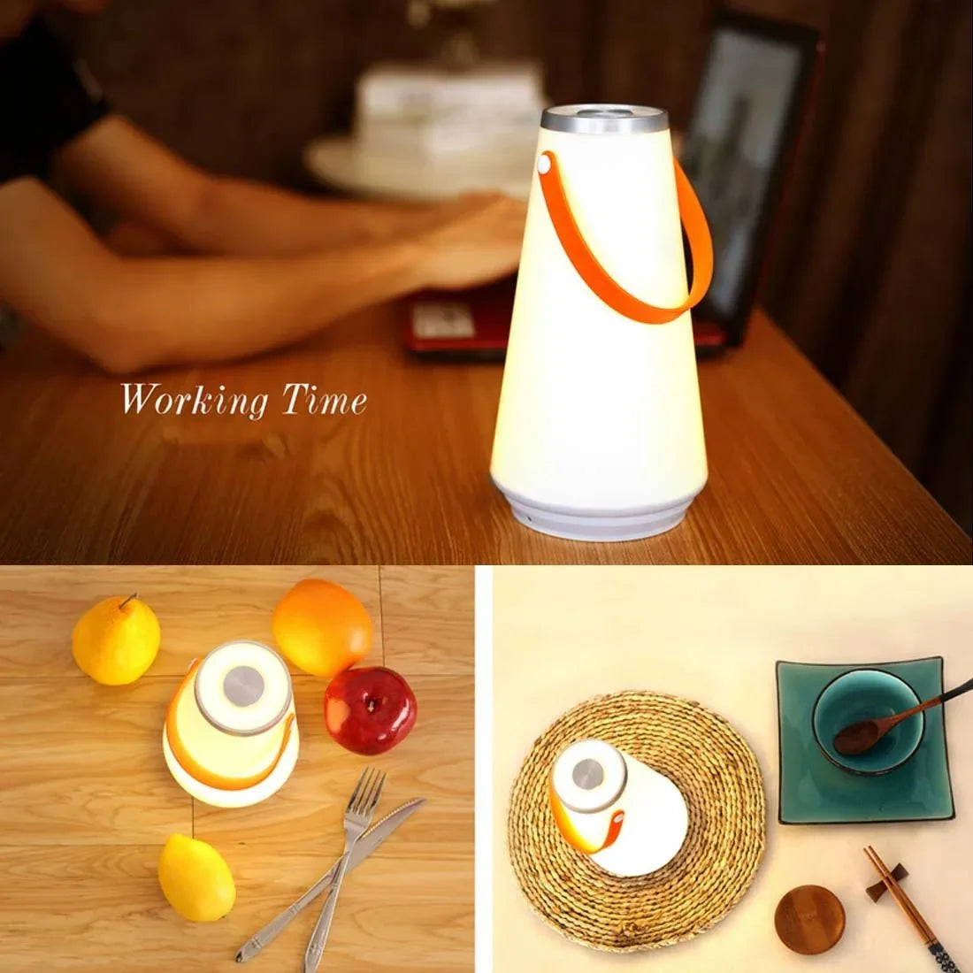 Lampe de table veilleuse rétro vintage rechargeable par USB