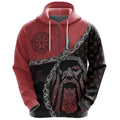 Bedruckte Kapuzenpullover Wikingerkrieger
