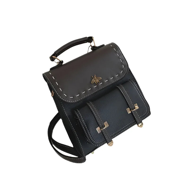 Vintage Kleine Elegante Damen-Rucksäcke aus PU-Leder