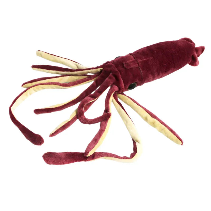 Weinrotes Tintenfisch-Kuscheltier