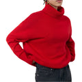 Winter Rollkragenpullover Mode Persönlichkeit Langarm Stricktop Damenbekleidung