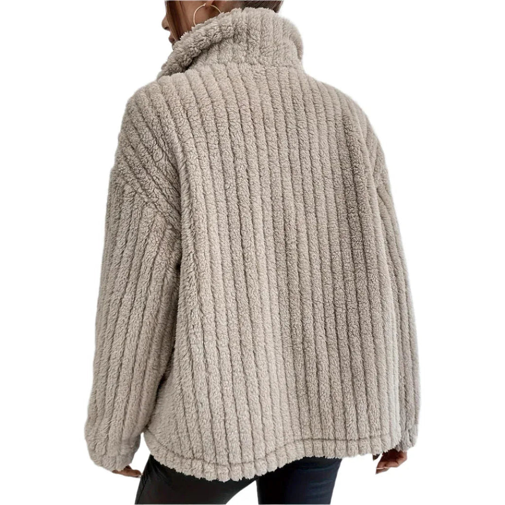 Women's Double-Sided Velvet Button Cardigan Casual Coat