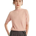 Damen Kaschmir-Wollpullover mit halbem Arm