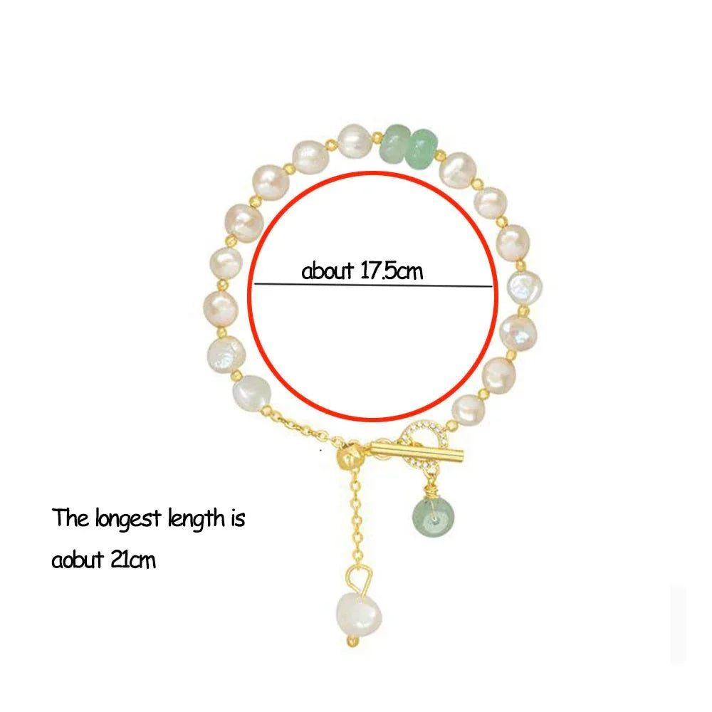 Bracelet en perles de culture d'eau douce asymétriques pour femme