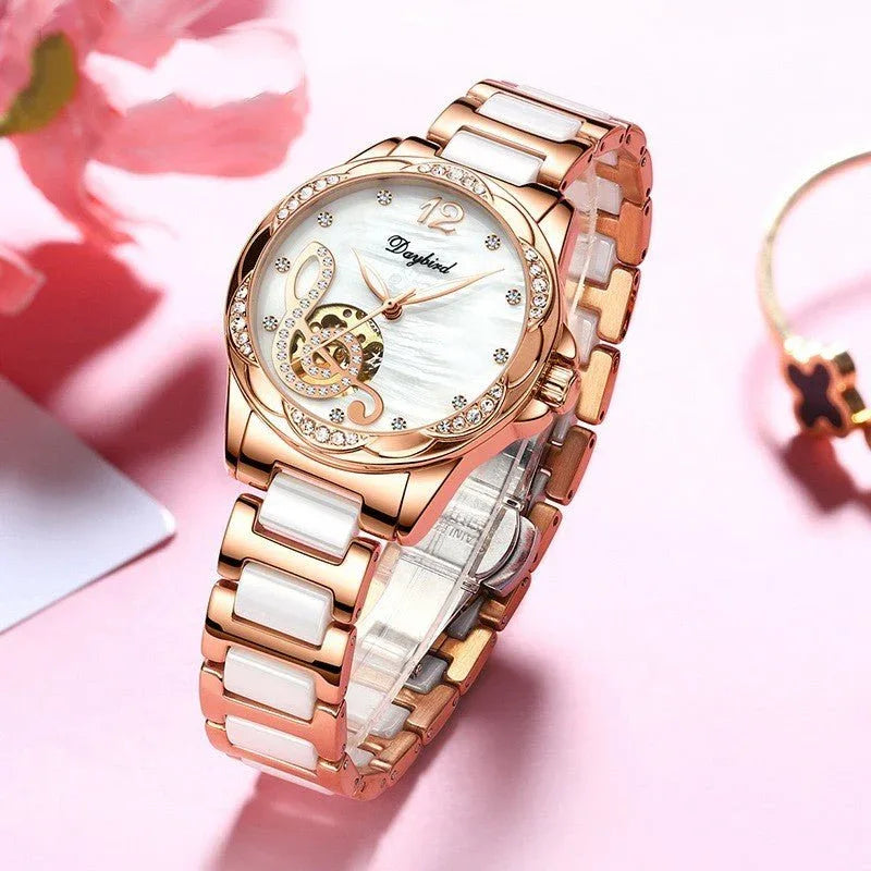 Damen Leuchtende Automatische Mechanische Uhr