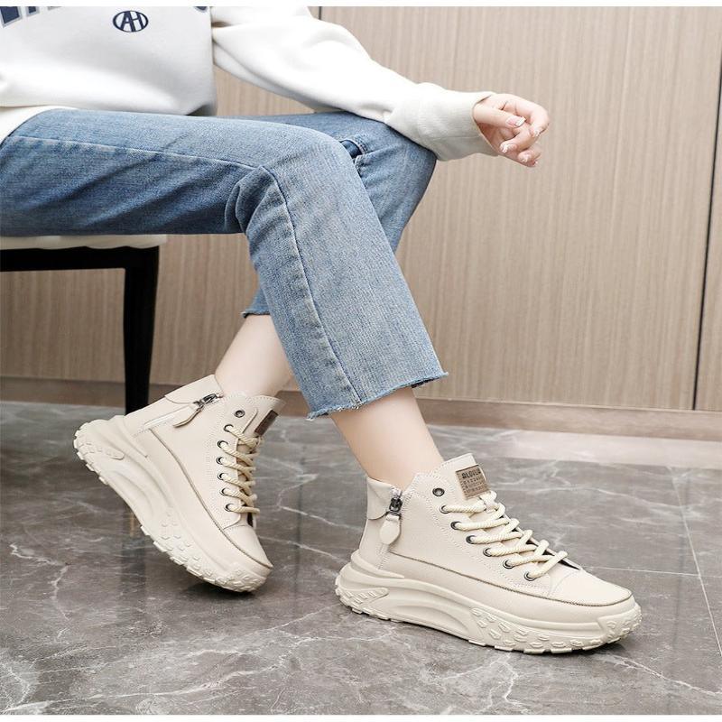 Damen-Sneaker mit runder Zehenpartie, absatzerhöhend, Freizeitschuh