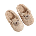 Damen Weiche Süße Runde Zehen Indoor Teddybär Hausschuhe