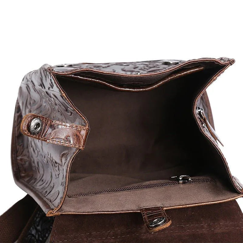 Damen Vintage Rucksack aus PU-Leder