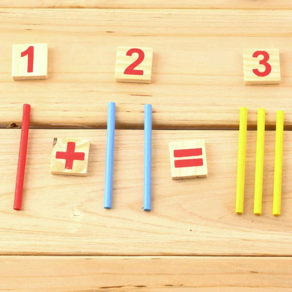 Hölzernes Zähl-Intelligenz-Montessori-Rechenspielzeug für frühe Bildung für Kinder & Babys
